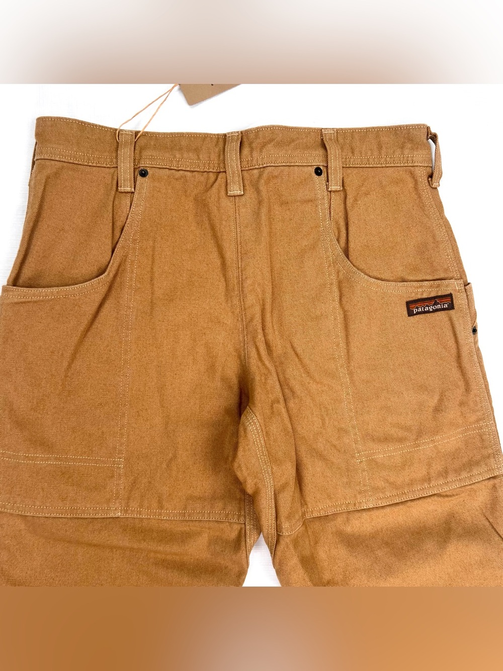 Patagonia Iron Forge Double Knee Pants Men's 32X33 Brown Hemp Canvas Work Wear - Picture 11 of 15